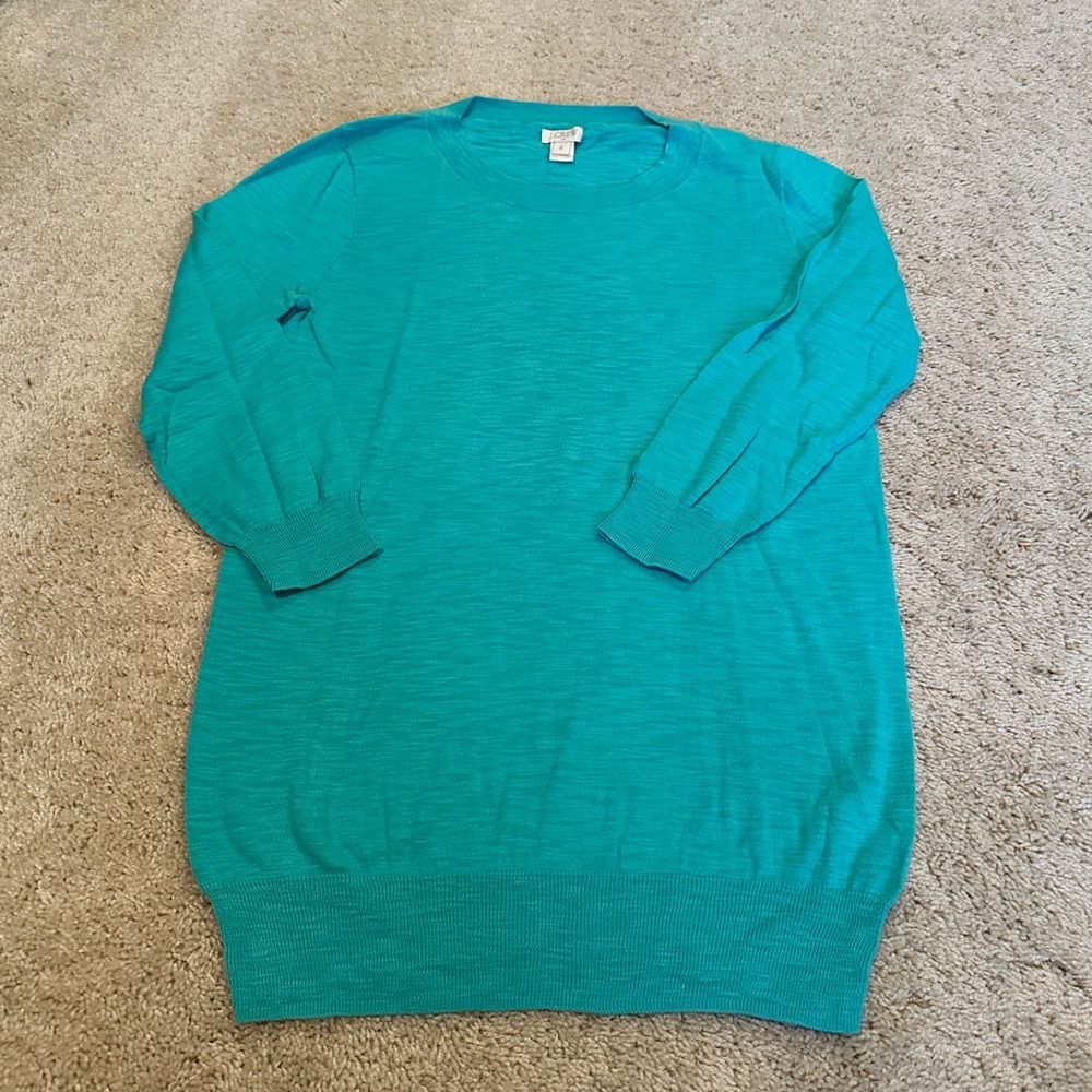 JCrew factory size S crew neck sweater color mint green